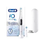 Oral-B iO Series 6s Ηλεκτρική Οδοντόβουρτσα με Χρονομετρητή, Αισθητήρα Πίεσης και Θήκη Ταξιδίου White