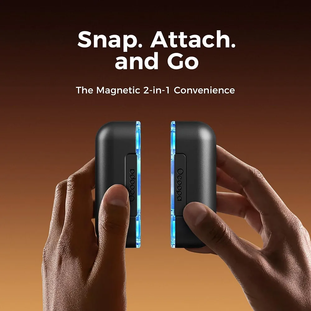 20250224132324_c3ede489 Ocoopa Hand Warmer Set Rgb Lights Power Bank Type-c Magnetic Magtwins 2x 5000mah Ocoopa Ut4103-bk Black 6975292224462 - Image 1