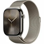 Apple Watch Series 10 Cellular Titanium 46mm Αδιάβροχο με eSIM και Παλμογράφο (Natural Titanum with Milanese Loop Natural - M/L)