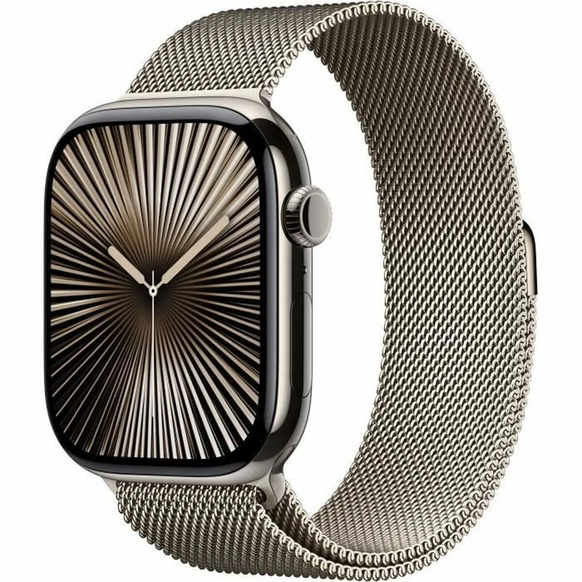 Apple Watch Series 10 Cellular Titanium 46mm Αδιάβροχο με eSIM και Παλμογράφο (Natural Titanum with Milanese Loop Natural - M/L) - Image 1