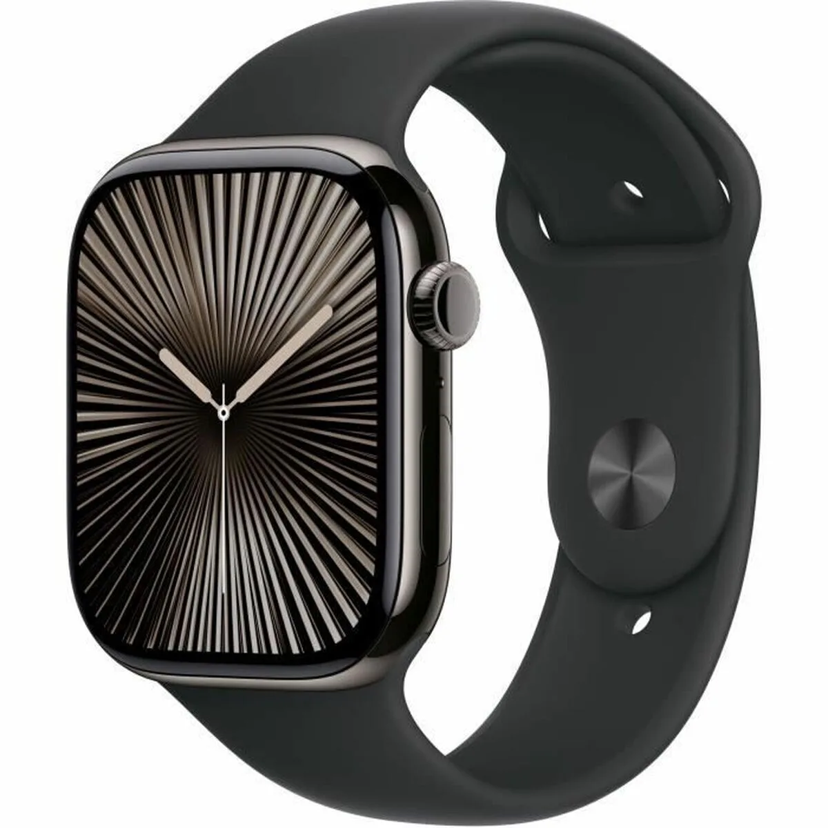 Apple Watch Series 10 Cellular Titanium 46mm Αδιάβροχο με eSIM και Παλμογράφο (Slate - Black Sport Band - S/M) - Image 1
