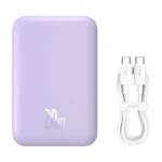 Baseus Mini Air MagSafe Power Bank 6000mAh 20W με Θύρα USB-C Μωβ