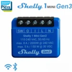 Shelly 1 Mini Gen 3 Smart Switch 1 Καναλιού Wi-Fi & Bluetooth 8A