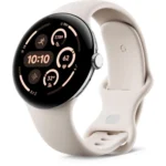 Google Pixel Watch 3 LTE Aluminium 45mm Αδιάβροχο με Παλμογράφο (Polished Silver Aluminum case / Porcelain Active Band)