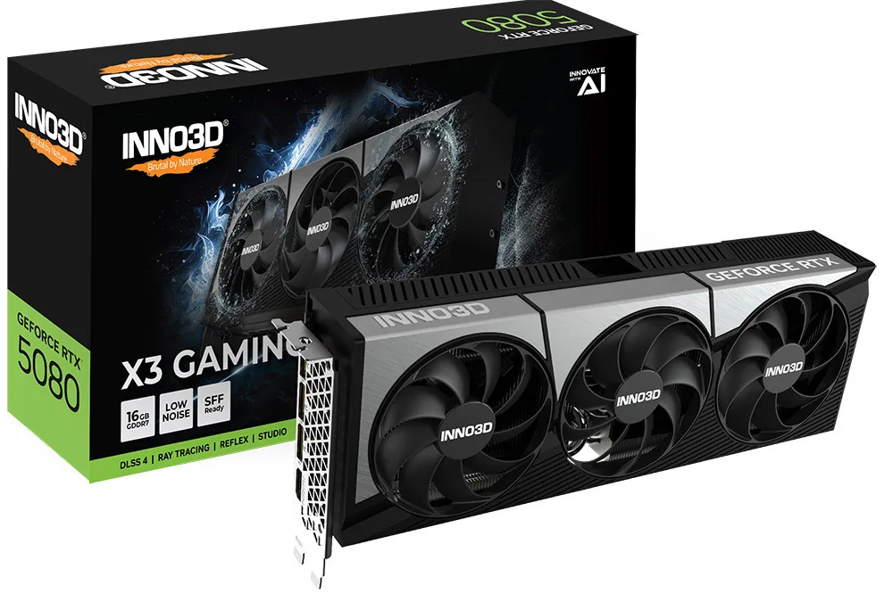 20250306141734_inno_3d_geforce_rtx_5080_16gb_gddr7_x3_oc_karta_grafikon_n50803_16d7x_17603930 Inno 3D GeForce RTX 5080 16GB GDDR7 X3 OC Κάρτα Γραφικών N50803-16D7X-17603930 - Image 1
