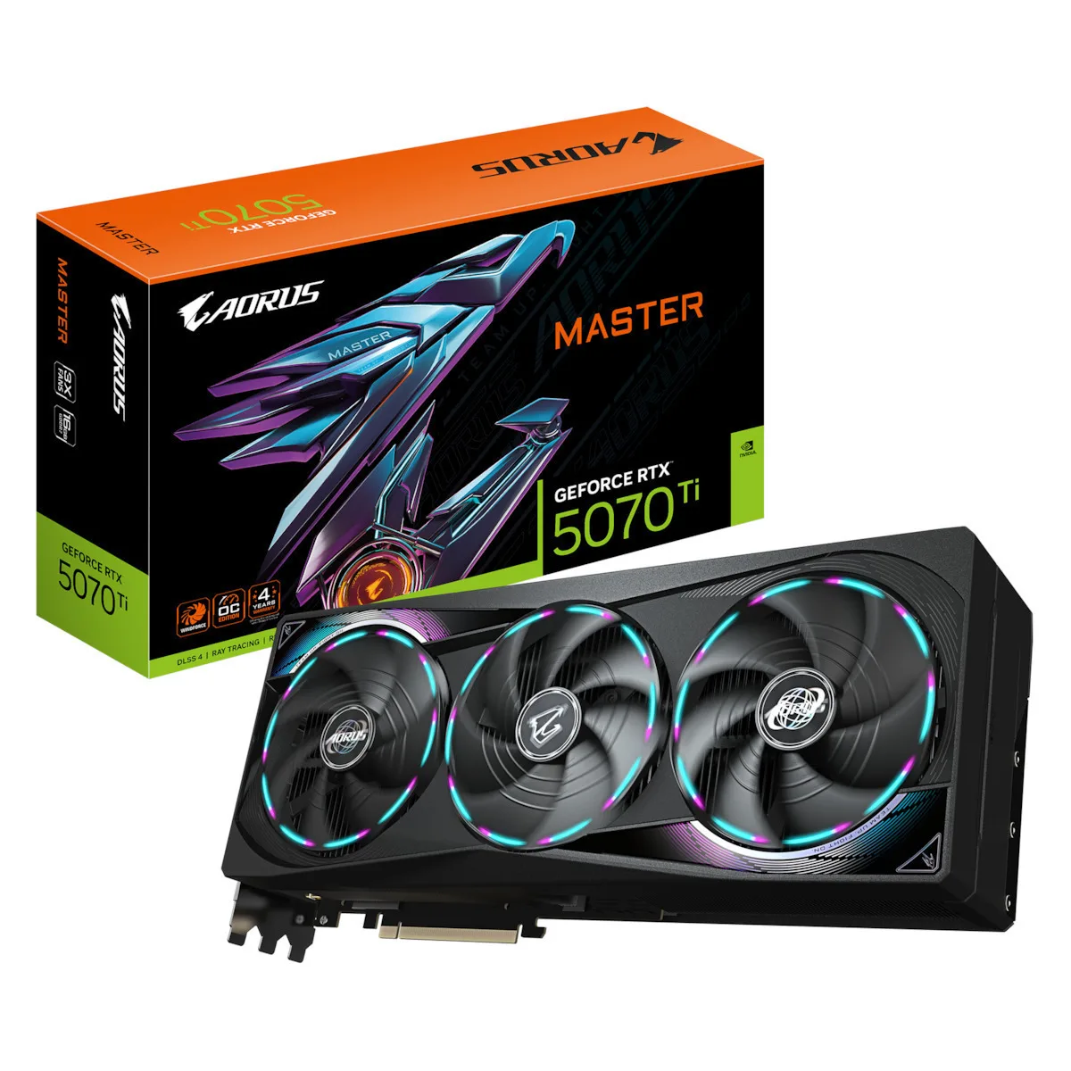 Gigabyte GeForce RTX 5070 Ti 16GB GDDR7 Aorus Master Κάρτα Γραφικών GV-N507TAORUS M-16GD - Image 1