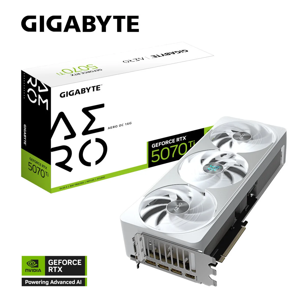 Gigabyte GeForce RTX 5070 Ti 16GB GDDR7 Aero OC Κάρτα Γραφικών GV-N507TAERO OC-16GD - Image 1