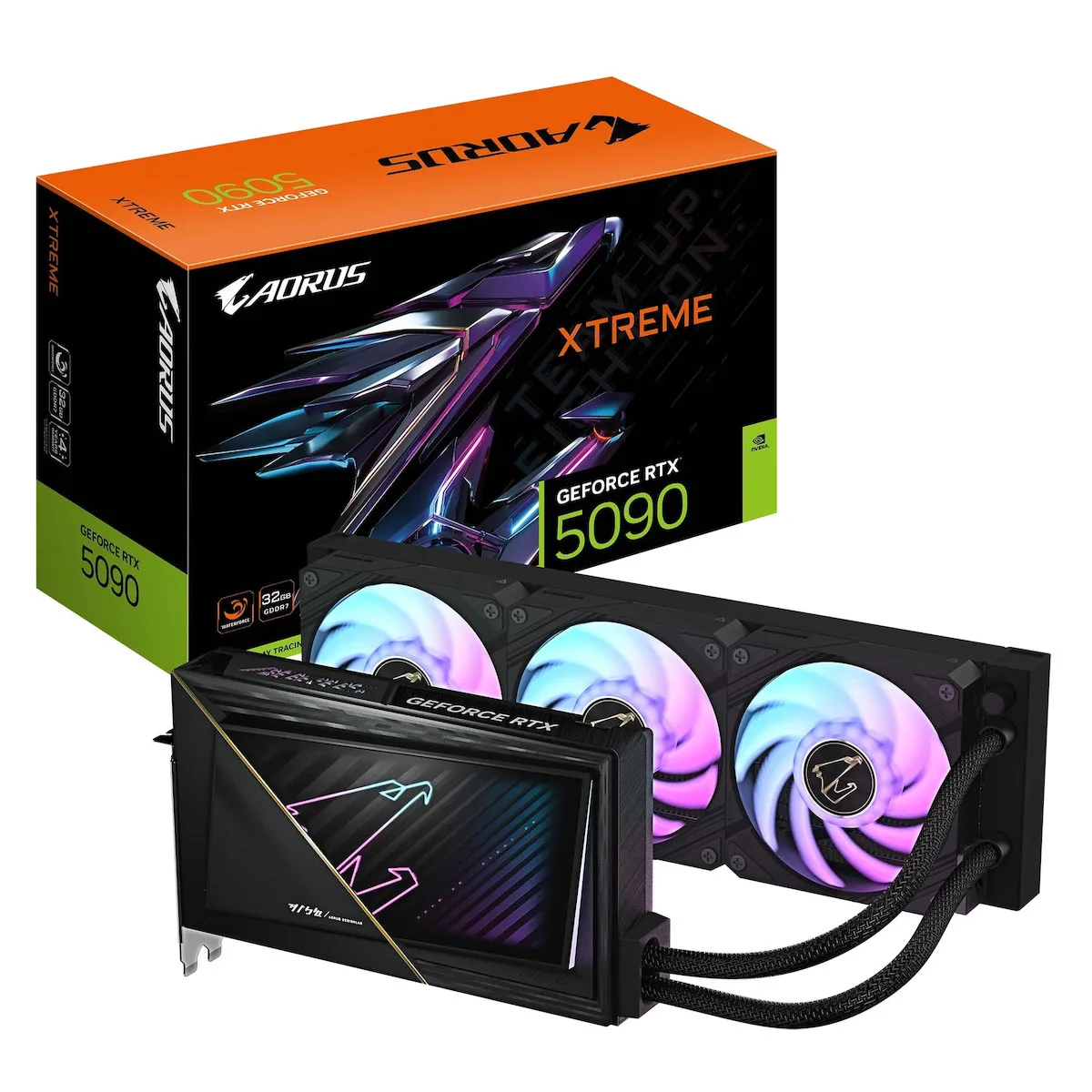 Gigabyte GeForce RTX 5090 32GB GDDR7 Xtreme Waterforce Κάρτα Γραφικών GV-N5090AORUSX W-32GD - Image 1
