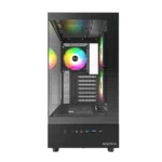 Montech XR Midi Tower Κουτί Υπολογιστή με Πλαϊνό Παράθυρο και ARGB Φωτισμό Μαύρο
