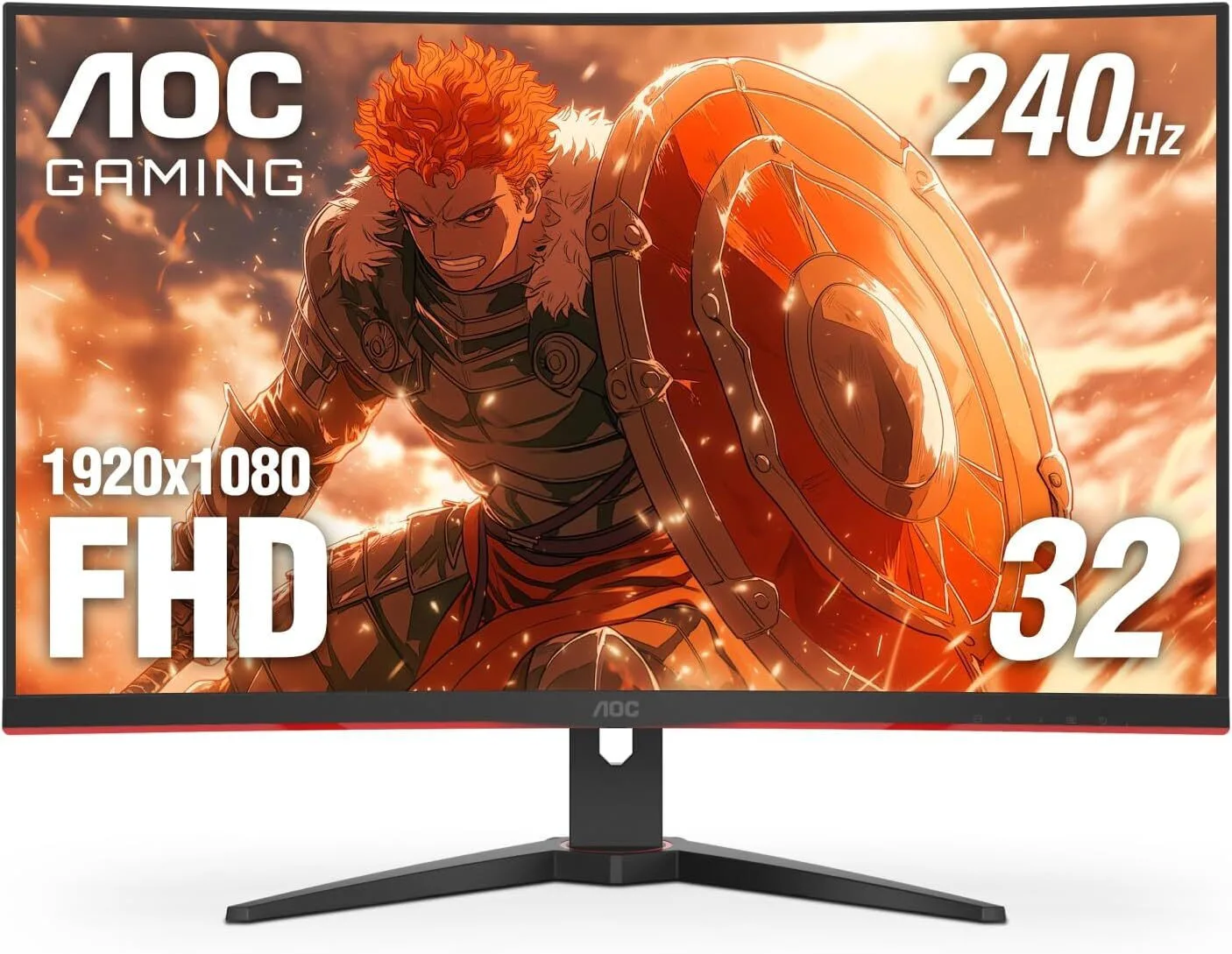 AOC C32G2ZE VA Curved Gaming Monitor 31.5" FHD 1920x1080 240Hz με Χρόνο Απόκρισης 4ms GTG - Image 1