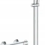 Grohe Σετ Μίκτης & Κεφαλή Ντουζ Εντοιχισμού για Ντουζιέρα Ασημί