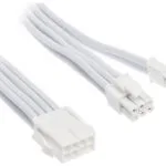 Silverstone 8-Pin PCIe - 6+2 Pin PCIe Cable 0.25m Λευκό SST-PP07E-PCI8W-V2