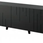 Έπιπλο Τηλεόρασης Μαύρο Ματ Μ42xΠ52xΥ200cm