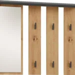 Parma Έπιπλο Εισόδου με Καθρέπτη & Κρεμάστρα Dąb Artisan, Antracyt 100x15x81.5εκ.