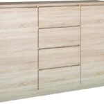 Μπουφές Ξύλινος με Συρτάρια Γκρι Sonoma 140x40x97cm