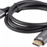 Προσαρμογέας Καλωδίου Lanberg Displayport M > Hdmi M 1m 4k Μαύρο-ασημί
