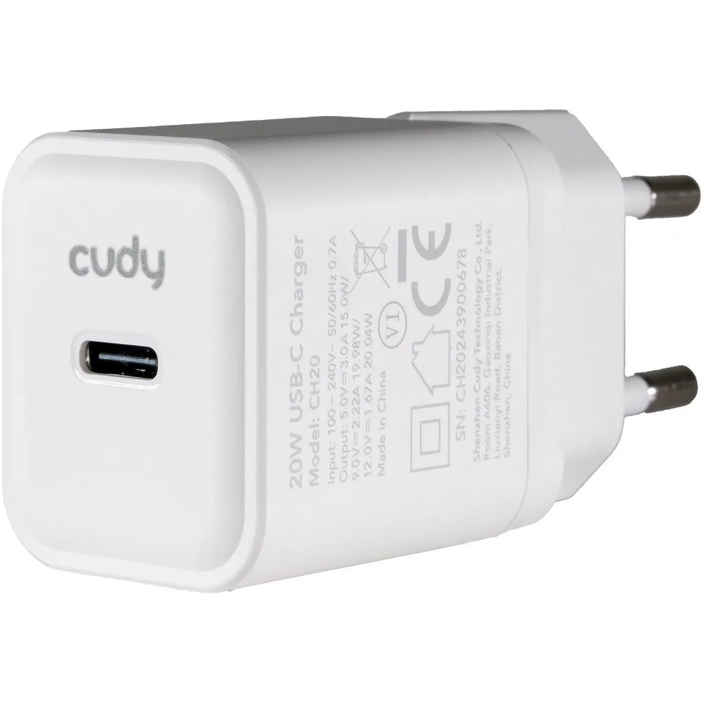 Cudy Φορτιστής Χωρίς Καλώδιο GaN με Θύρα USB-C 30W Power Delivery / Quick Charge 3.0 Λευκός (CH30_EU) - Image 1