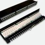 A-LAN Patch Panel Shielded για Rack 1U 19" 24 Θυρών cat5e Μαύρο PK006