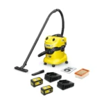 Karcher WD 4-18 Dual Επαναφορτιζόμενη Σκούπα Υγρών / Στερεών με Πλαστικό Κάδο 20lt