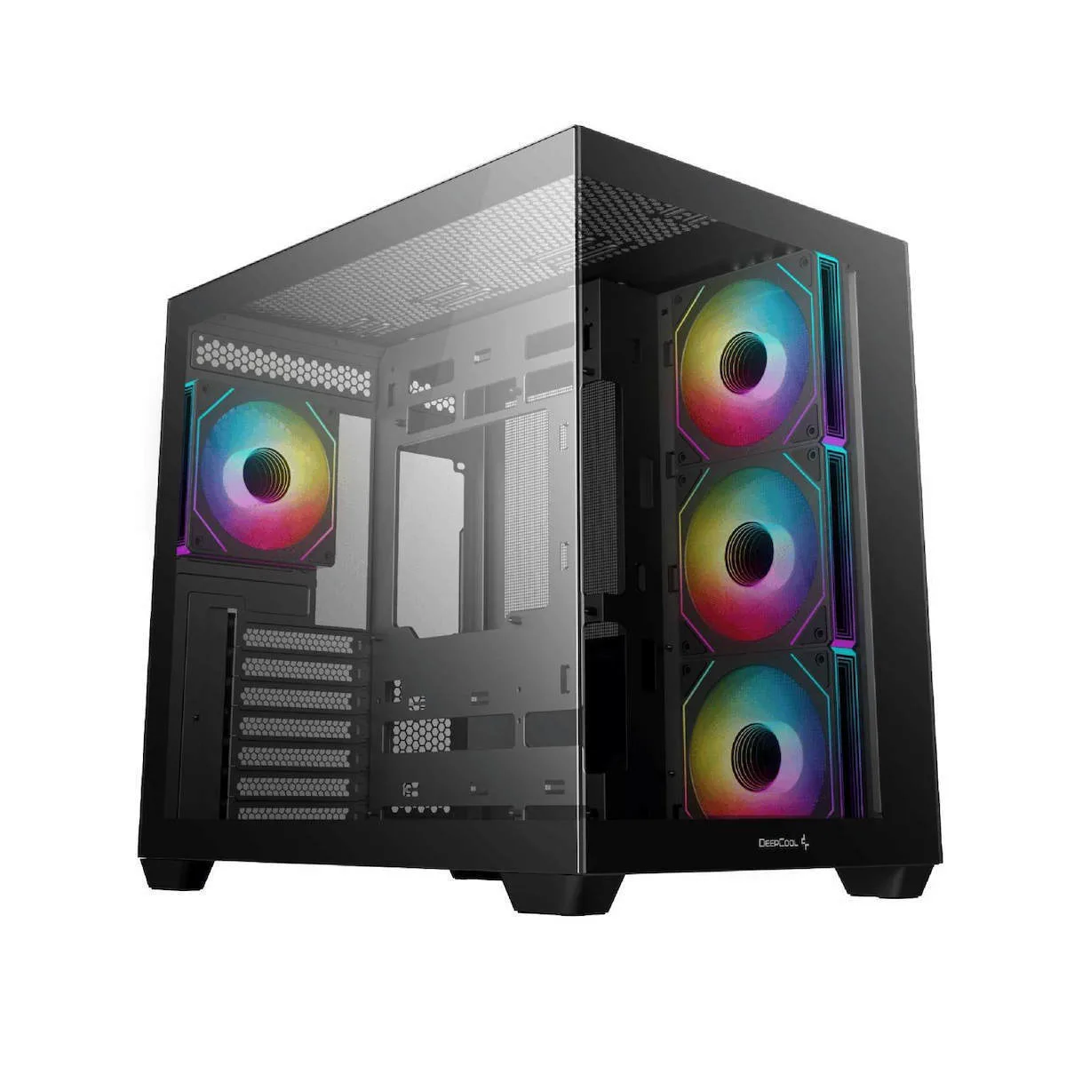 Deepcool CG530 4F Gaming Midi Tower Κουτί Υπολογιστή με Πλαϊνό Παράθυρο και ARGB Φωτισμό Μαύρο - Image 1