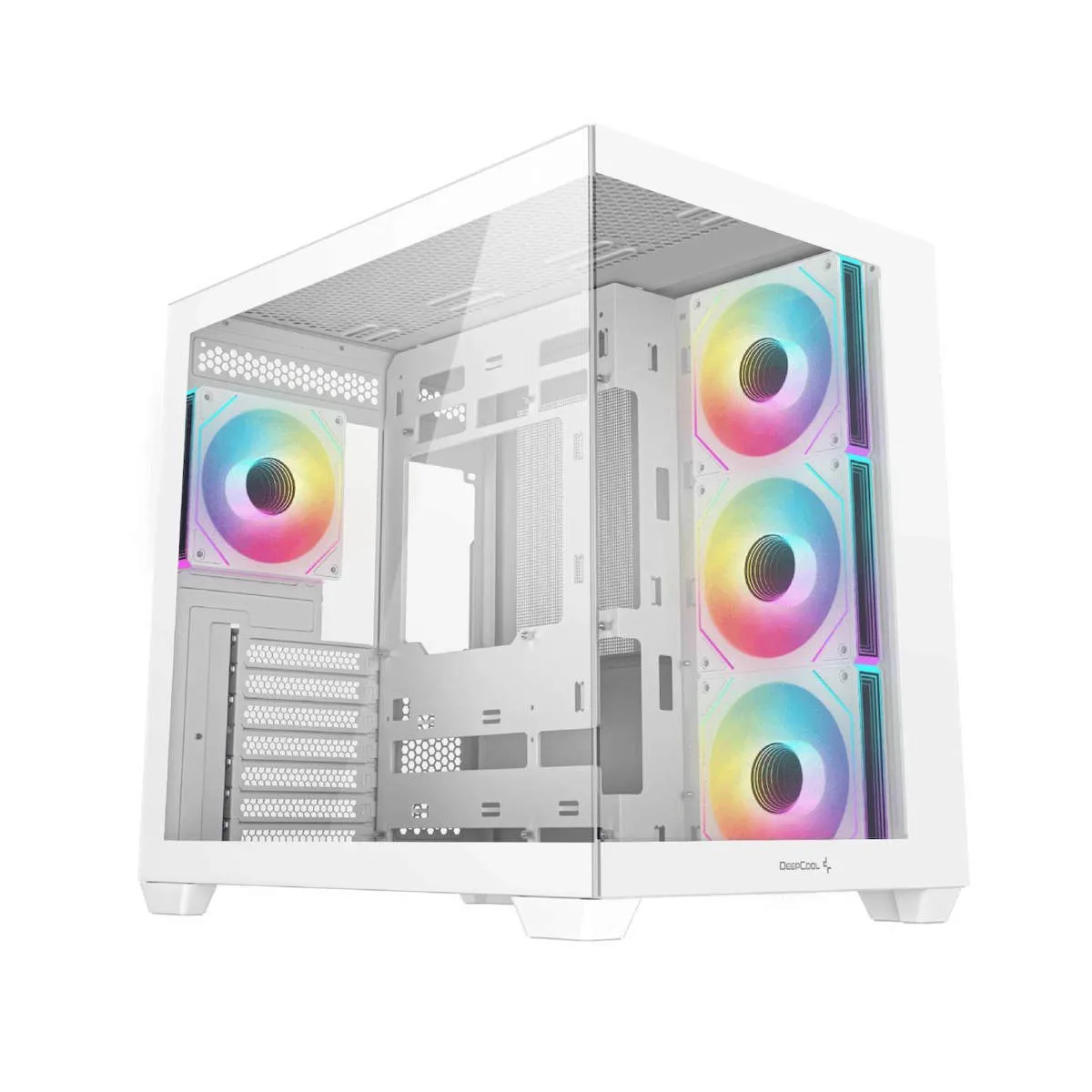 Deepcool CG530 4F Gaming Midi Tower Κουτί Υπολογιστή με Πλαϊνό Παράθυρο και ARGB Φωτισμό Λευκό - Image 1
