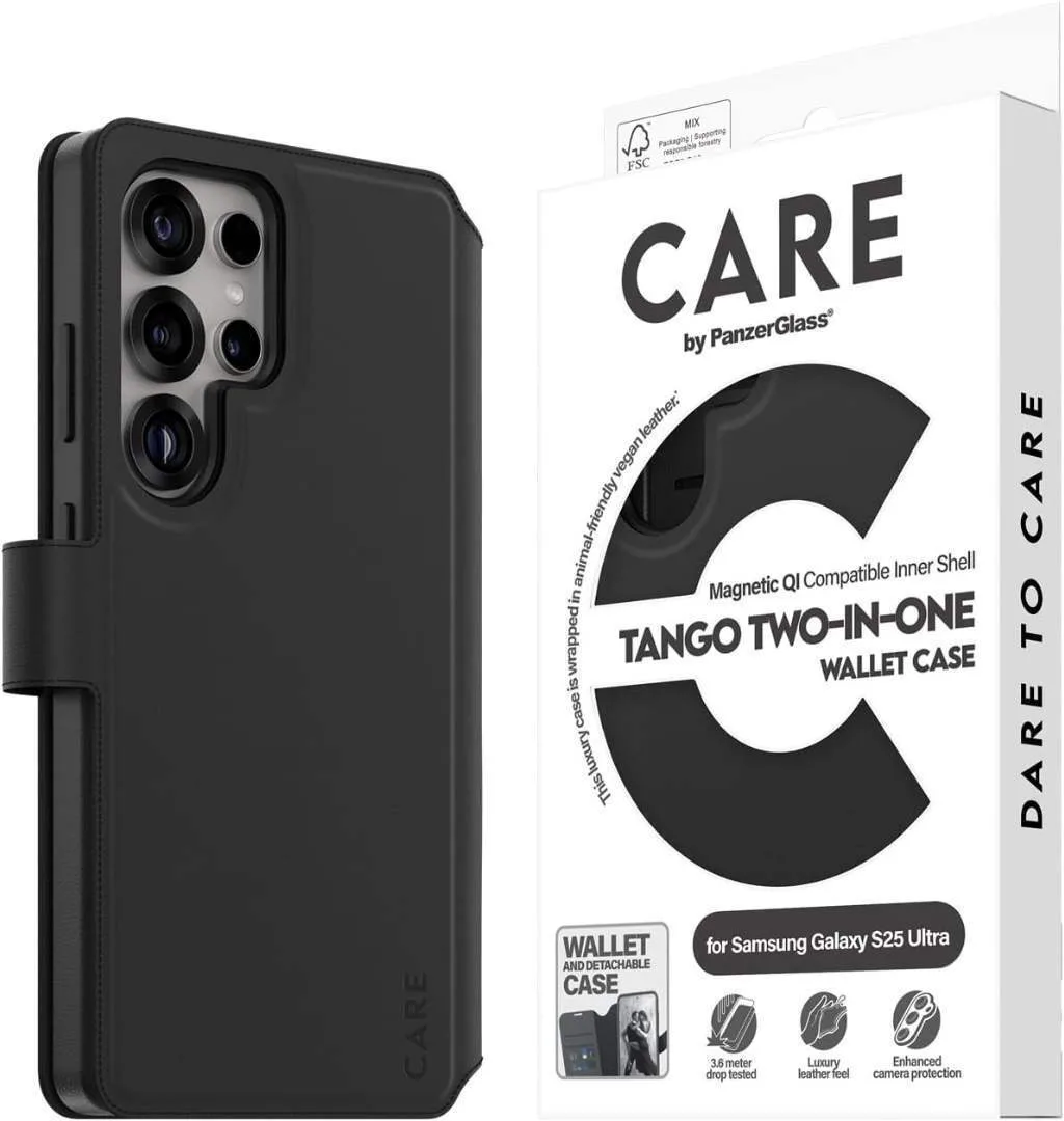 20250312154202_ef4a7a5d PanzerGlass Feature Tango 2in1 Wallet Δερμάτινο Μαύρο (Galaxy S25 Ultra) CRRFTWLG38488 - Image 1