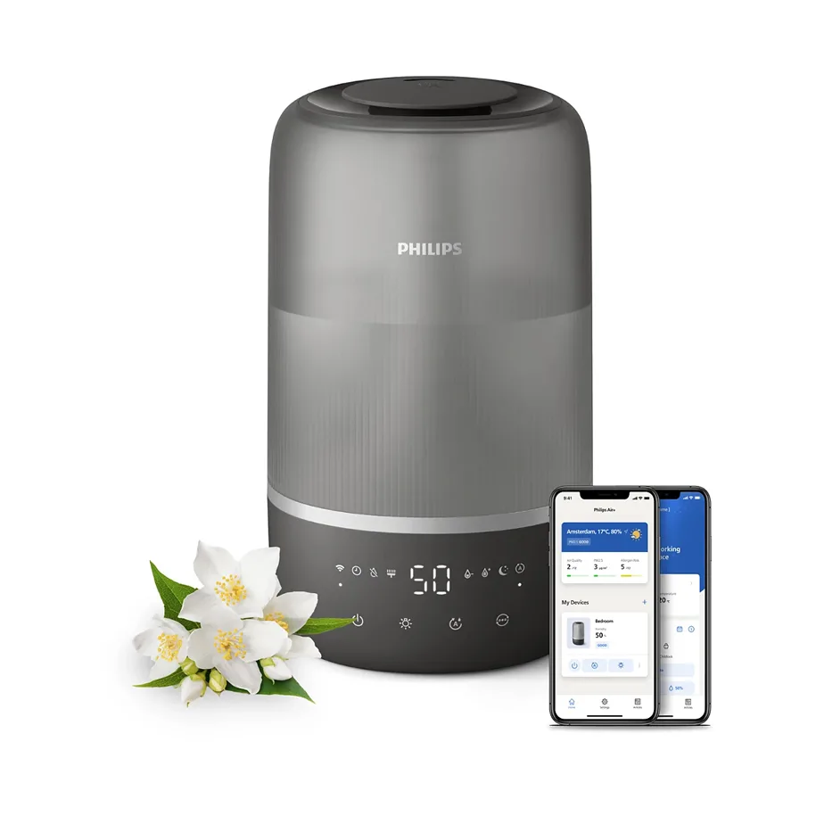 20250313164546_philips_led_syskeyi_aromatotherapeias_3000ml_hu1510_03 Philips Led Συσκευή Αρωματοθεραπείας Γκρι 3000ml HU1510/03 - Image 1