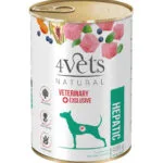 4Vets Natural Hepatic Υγρή Τροφή Σκύλων σε Κονσέρβα Διαίτης με Γαλοπούλα χωρίς Σιτηρά & Γλουτένη 400gr 351182