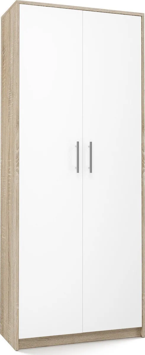 20250314164929_ntoulapi_grafeiou_xylino_oliv_sonoma_white_74x35x180cm Ντουλάπι Γραφείου Ξύλινο Oliv Sonoma/White 74x35x180cm - Image 1