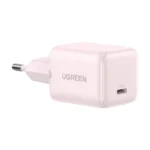 Ugreen Φορτιστής Χωρίς Καλώδιο GaN με Θύρα USB-C 20W Power Delivery Ροζ (X512)