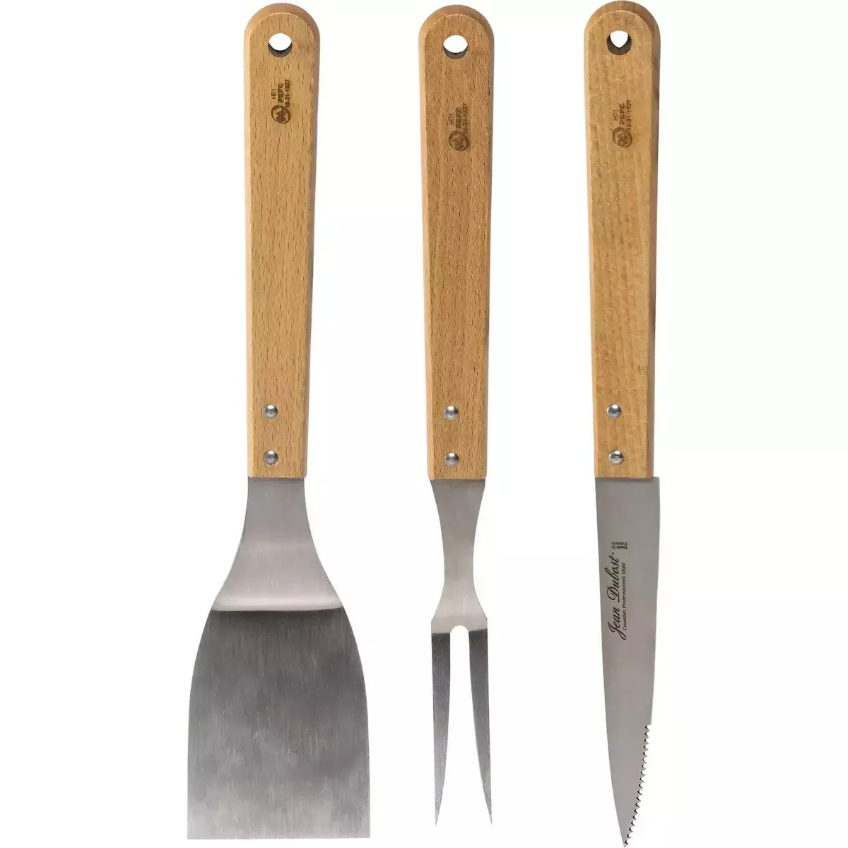 20250317154047_laguiole_en_aubrac_set_3_ergaleia_bbq_ab06a850hef365 Laguiole en Aubrac Σετ 3 Εργαλείων BBQ με Μαχαίρι, Σπάτουλα και Πιρούνα - Image 1