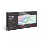 Savio Phenix ABS Ασύρματο Gaming Μηχανικό Πληκτρολόγιο 75% με Gateron Red Pro διακόπτες και RGB φωτισμό (Αγγλικό US) Λευκό