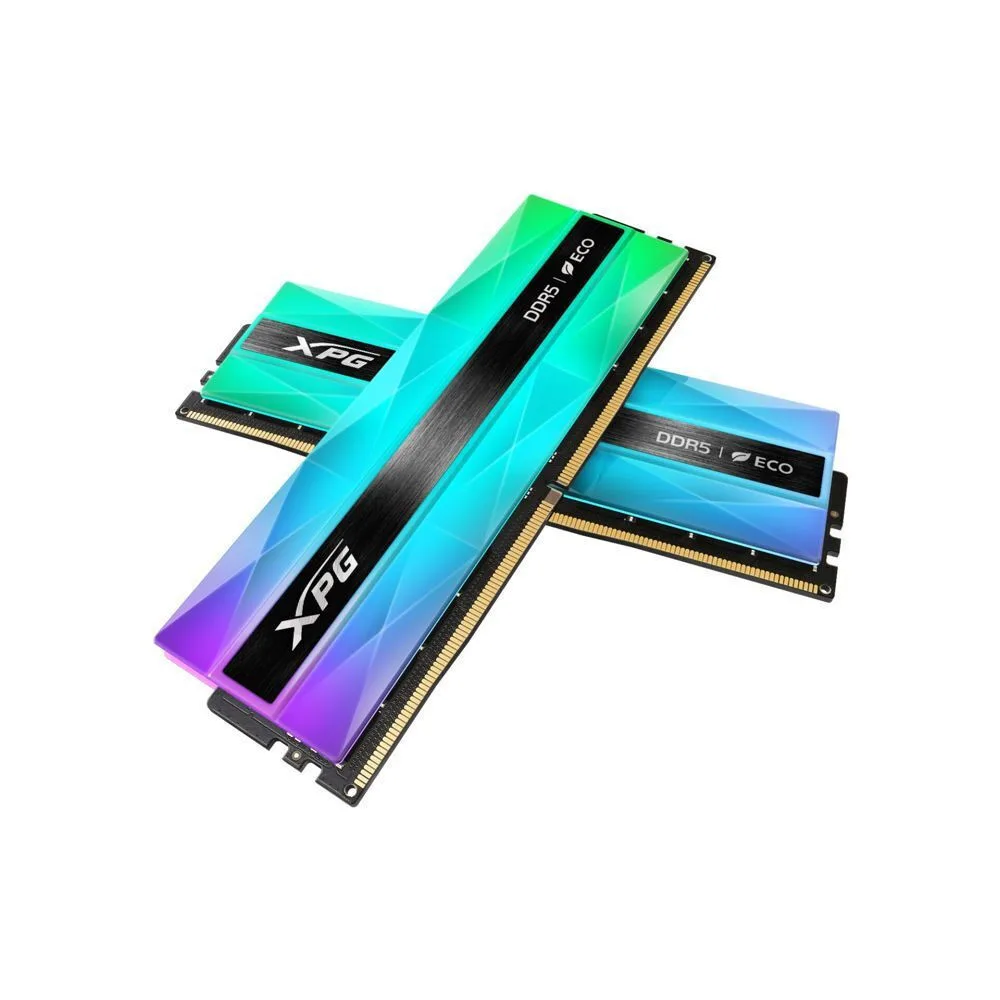 Adata XPG Lancer Neon RGB DDR5 32GB RAM με 2x16GB Modules και Ταχύτητα 6400 για Desktop AX5U6400C3216G-DCLANRSG - Image 1