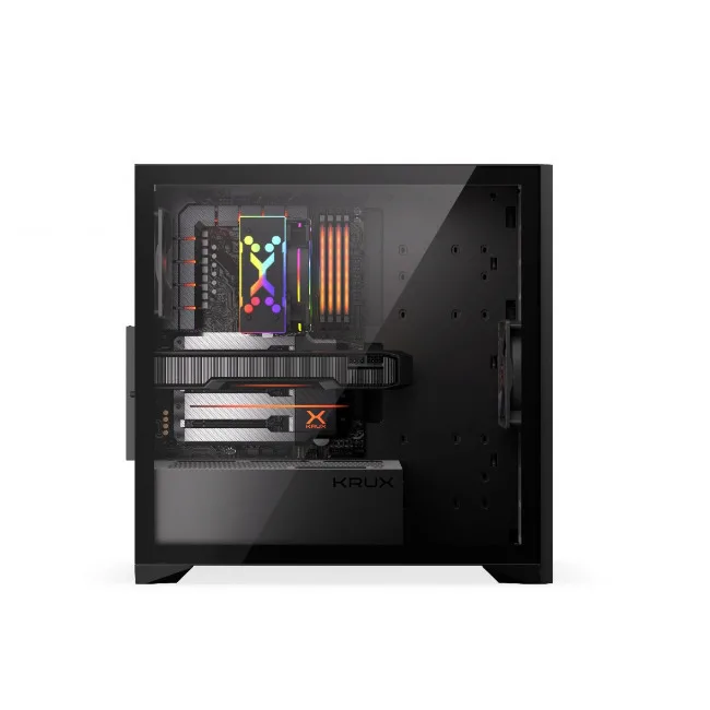 20250318163256_d3561cb3 Krux Palum Midi Tower Κουτί Υπολογιστή με Πλαϊνό Παράθυρο Μαύρο - Image 1