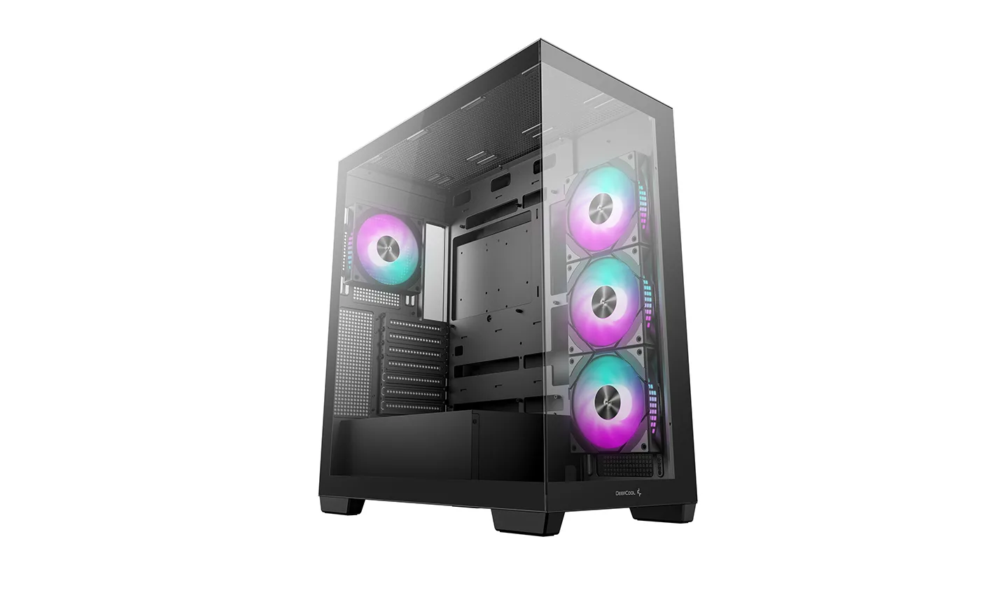 Deepcool CG580 4F Gaming Midi Tower Κουτί Υπολογιστή με Πλαϊνό Παράθυρο και ARGB Φωτισμό Μαύρο - Image 1