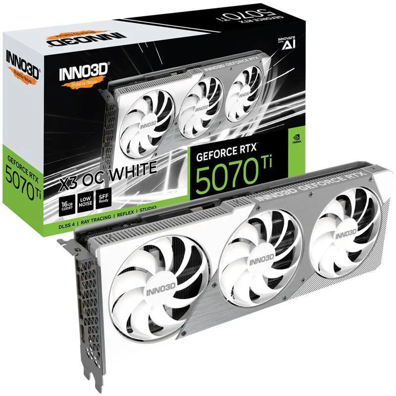 20250319132728_inno_3d_geforce_rtx_5070_ti_16gb_gddr7_x3_oc_white_karta_grafikon_n507t3_16d7x_176068w Inno 3D GeForce RTX 5070 Ti 16GB GDDR7 X3 OC WHITE Κάρτα Γραφικών N507T3-16D7X-176068W - Image 1