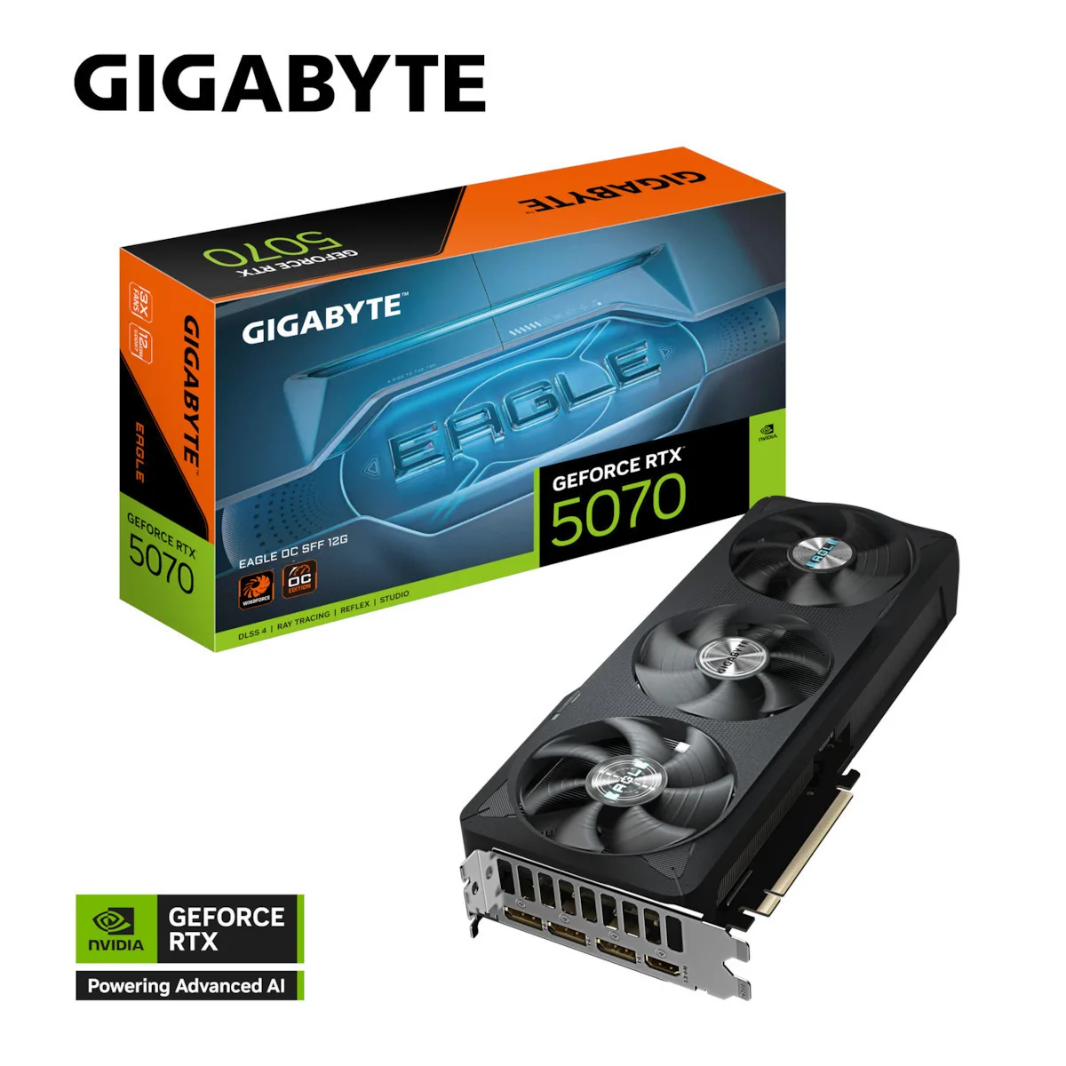 Gigabyte GeForce RTX 5070 12GB GDDR7 EAGLE OC SFF 12G Κάρτα Γραφικών GV-N5070EAGLE OC-12GD - Image 1