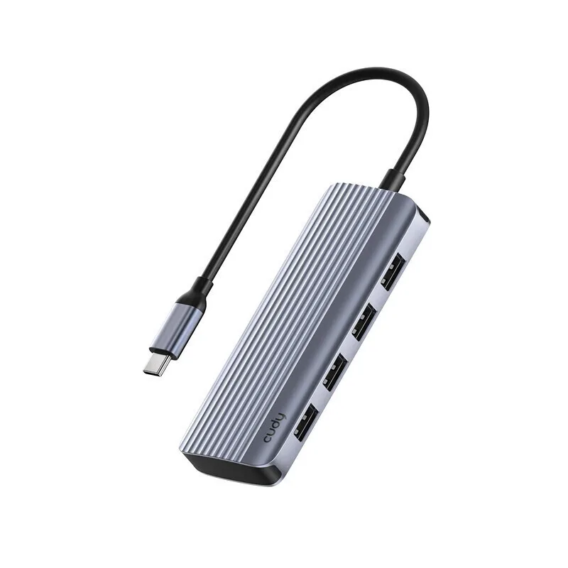 Cudy UH500 USB-C Docking Station με HDMI 4K PD Ethernet Γκρι - Image 1