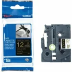 Brother P-touch 12mm Black Gold Ribbon Tape