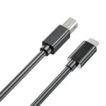 Unitek USB 2.0 Cable USB-C male - USB-B Μαύρο 1m C14140ABK-1M