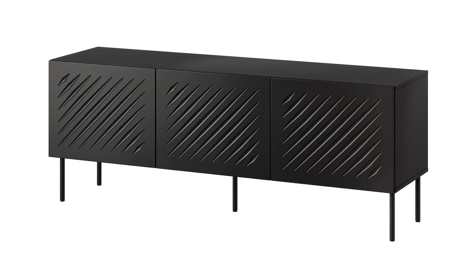 20250324113419_epiplo_tileorasis_xylino_black_matt_m40xp60xy150_5cm_1459044 Έπιπλο Τηλεόρασης Black Matt Μ40xΠ60xΥ150.5cm 1459044 - Image 1