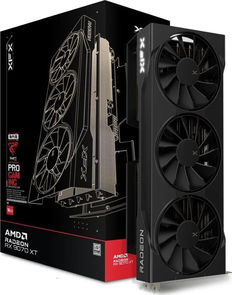 20250324151748_xfx_radeon_rx_9070_xt_16gb_gddr6_swift_gaming_triple_fan_karta_grafikon_rx_97tswf3b9 XFX Radeon RX 9070 XT 16GB GDDR6 Swift Gaming Triple Fan Κάρτα Γραφικών RX-97TSWF3B9 - Image 1
