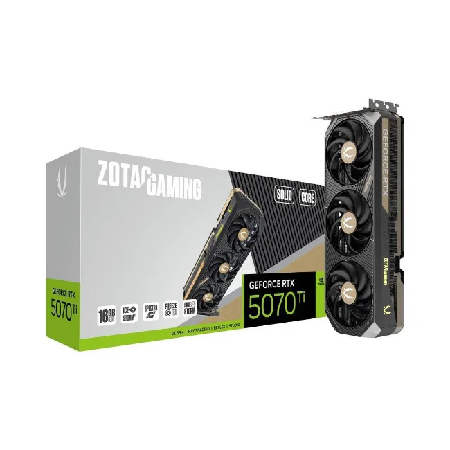 Zotac GeForce RTX 5070 Ti 16GB GDDR7 Solid Core Κάρτα Γραφικών ZT-B50710D2-10P - Image 1
