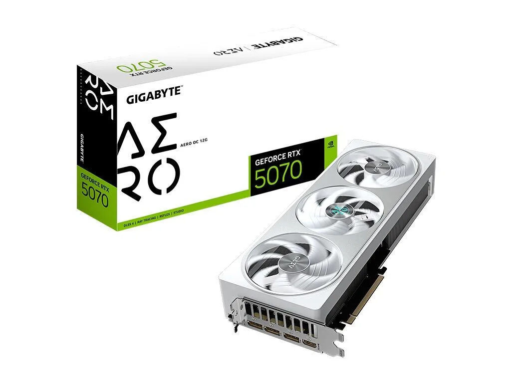 Gigabyte GeForce RTX 5070 12GB GDDR7 Aero OC Κάρτα Γραφικών GV-N5070AERO OC-12GD - Image 1
