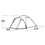 Easy Camp Σκηνή Camping Τούνελ Πράσινη 3 Εποχών για 2 Άτομα 120476
