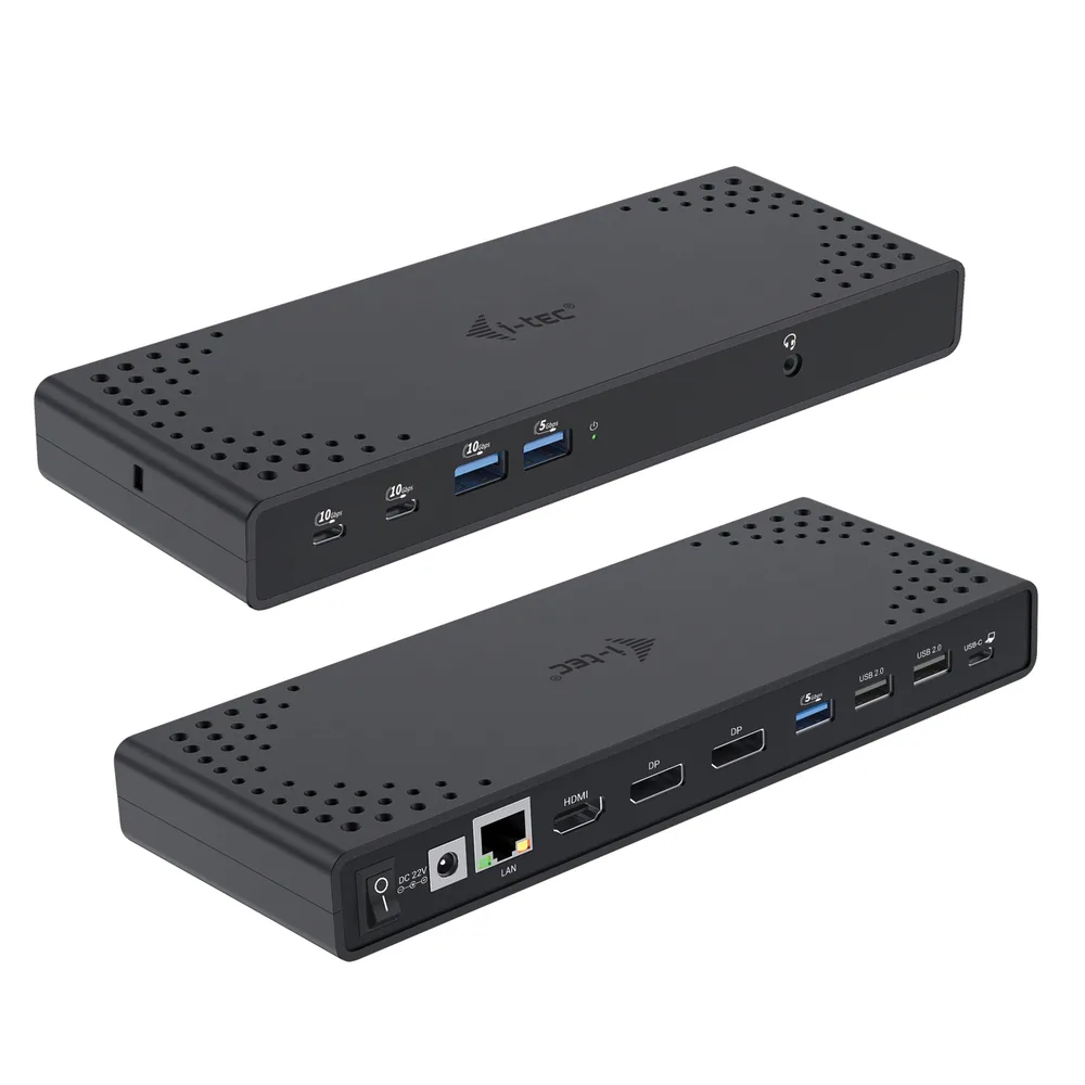 i-tec USB-C Docking Station με HDMI/DisplayPort 4K PD Ethernet και σύνδεση 3 Οθονών Μαύρο (C31TRIPLE4KDOCKPDIT) - Image 1