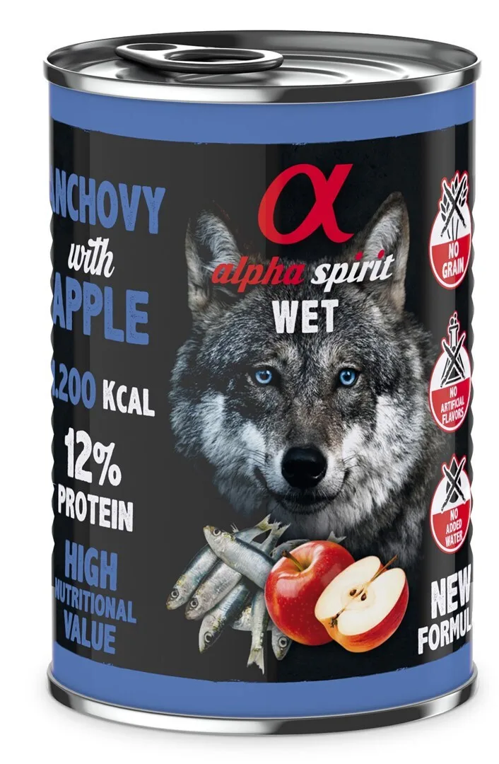 20250326170642_alpha_spirit_ygri_trofi_skylon_me_psari_choris_sitira_400gr Alpha Spirit Υγρή Τροφή Σκύλων σε Κονσέρβα με Ψάρι χωρίς Σιτηρά 400gr - Image 1