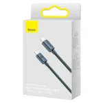 Baseus Crystal Shine Series USB 2.0 Cable USB-C male - USB-C 100W Μαύρο 2m CAJY000701