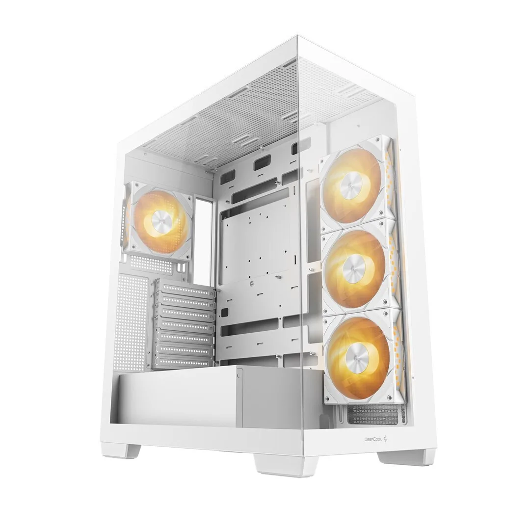 Deepcool CG580 4F Gaming Midi Tower Κουτί Υπολογιστή με Πλαϊνό Παράθυρο και ARGB Φωτισμό Λευκό - Image 1