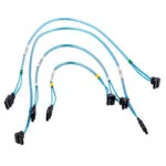 Supermicro 4 X Round Sata Cable 0.56 M Black Blue White